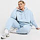 Blauw Nike Oversized hoodie voor dames (Plus Size) Sportswear Phoenix Fleece