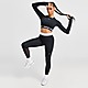Zwart/Wit/Wit Nike Legging halfhoge taille en met mesh vlakken voor dames Pro