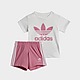 Roze/Wit adidas Short T-shirt Set Kids
