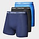 Blauw/Zwart Calvin Klein Underwear Verpakking met 3 boksershorts