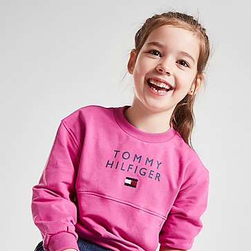 Tommy Hilfiger Girls' Pleated Sleeves Crew Sweatshirt Children
