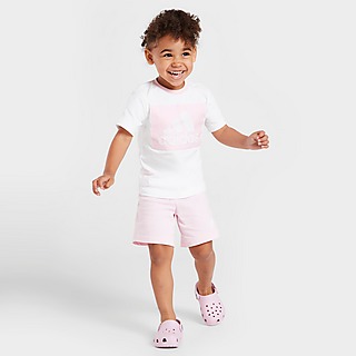 adidas Girls' Box Logo T-Shirt/Shorts Set Infant