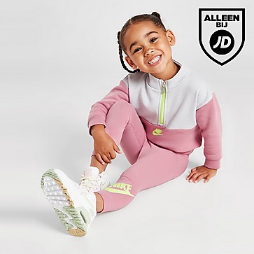 Nike Girls' Colour Block 1/4 Zip/Leggings Set Infant