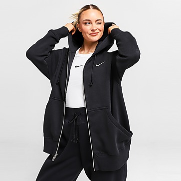 Nike Oversized fleecehoodie met rits over de hele lengte voor dames Sportswear Phoenix Fleece