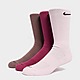 Roze/Rood Nike 3-Pack Everyday Plus Cushioned Crew Socks
