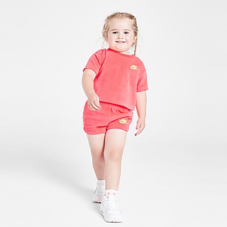 Nike Girls' Towel Terry T-Shirt/Shorts Set Infant