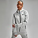 Grijs/Zwart Nike Hoodie met rits voor dames Sportswear Tech Fleece Windrunner