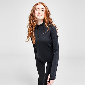 Nike Nike Dri-FIT top met halflange rits en lange mouwen voor meisjes