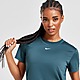 Blauw Nike Nike Dri-FIT One Damestop met standaardpasvorm en korte mouwen