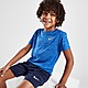 Blauw Nike Miler T-Shirt/Shorts Set Children