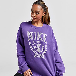 Nike Oversized fleeceshirt met ronde hals voor dames Sportswear