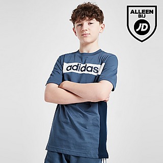 adidas Linear Logo Colour Block T-Shirt Junior