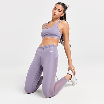 Nike 7/8-legging met halfhoge taille en mesh vlakken voor dames Pro