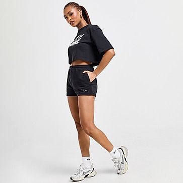 Nike Aansluitende damesshorts met hoge taille van sweatstof (5 cm) Sportswear Chill Terry