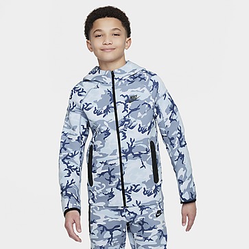 Nike Hoodie met camouflageprint en rits voor jongens Tech Fleece