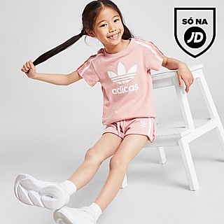 adidas Originals Conjunto T-Shirt/Calções Girls' Tri Stripe para Criança