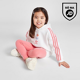 adidas Originals Conjunto Camisola com Capuz/Leggings Girls' Repeat Trefoil para Criança