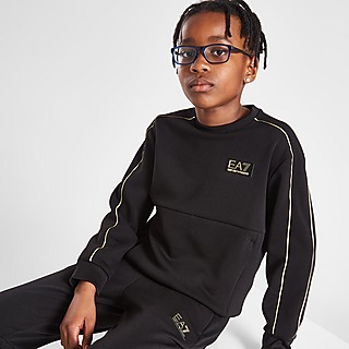 Emporio Armani EA7 Premium Black Gold Crew Sweatshirt Junior