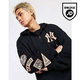 Majestic NY Yankees Patch 1/4 Zip Hoodie