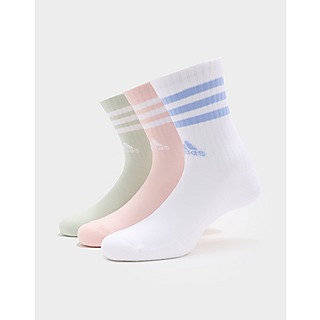 adidas 3-Stripes Cushioned Crew Socks (3 Pairs)