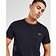 Blue Fred Perry Twin Tipped Ringer Short Sleeve T-Shirt