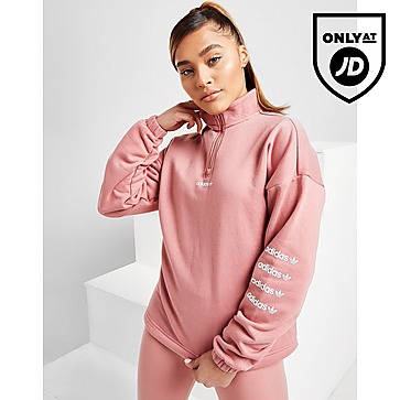 adidas Originals Quarter-Zip Over-The-Head Crew Sweatshirt