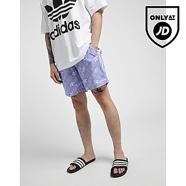 adidas Originals Linear Monogram Thigh-High Swim Shorts