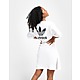 White adidas Originals Adicolor Classics Big Trefoil T-Shirt Dress Women's