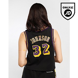 Mitchell & Ness NBA LA Lakers #32 Magic Johnson Cropped Jersey Women's