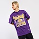 ม่วง Mitchell & Ness เสื้อยืดผู้ชาย LA Lakers Champs Band