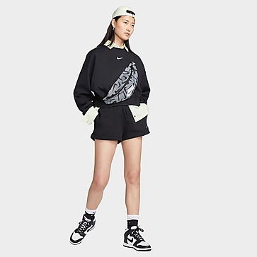 Nike กางเกงขาสั้นผู้หญิง Sportswear Phoenix Fleece High-Waisted