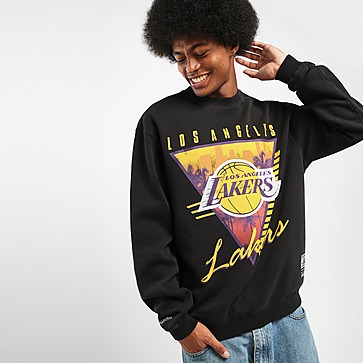 Mitchell & Ness เสื้อแขนยาวผู้ชาย L.A Lakers Tri Logo Crew