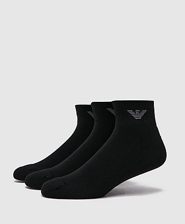 Emporio Armani Loungewear 3-Pack Eagle Ankle Socks
