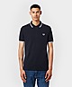 Blue/White Fred Perry Twin Tipped Polo Shirt