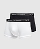 Black/White Armani Exchange 2 Pack Boxer Shorts