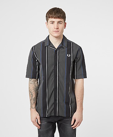 Fred Perry Vertical Stripe Short Sleeve Revere Shirt