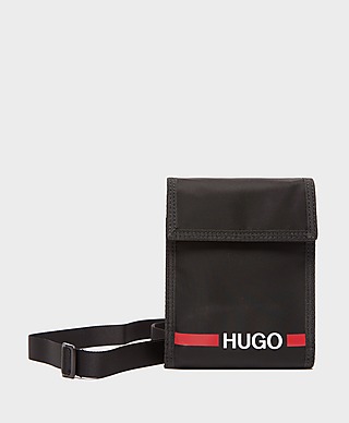 HUGO Record Stripe Neck Pouch Bag