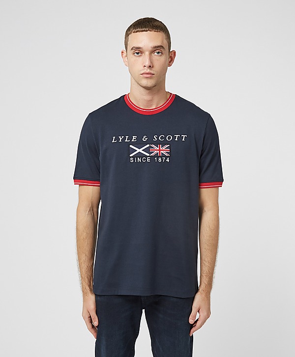 Lyle & Scott Embroidered Flag Short Sleeve T-Shirt