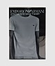 Black/Grey Emporio Armani Loungewear 2 Pack Slim Stretch T-Shirts