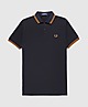 Blue/Brown Fred Perry Twin Tipped Polo Shirt