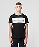 Black/White Tommy Hilfiger Lounge Chest & Sleeve Logo T-Shirt