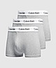 Grey Calvin Klein Underwear 3 Pack Low Rise Trunks