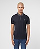 Blue Fred Perry Zip Neck Polo Shirt