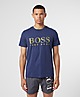 Blue BOSS Swim Logo T-Shirt