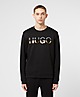 Black HUGO Derglas Split Sweatshirt