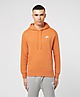Orange Nike Sportswear Club Fleece Pullover Hoodie