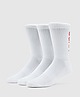 White HUGO 2 Pack Rib Logo Socks