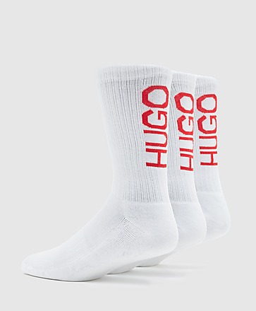 HUGO 2 Pack Rib Logo Socks