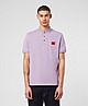 Purple HUGO Dereso Square Polo Shirt