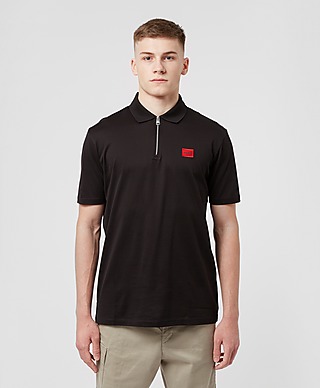 HUGO Mercerised Zip Polo Shirt